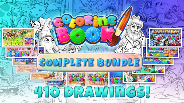 Coloring Book: Complete Bundle - 410 drawings