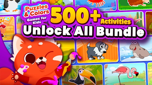 Puzzles & Colors Game for Kids 500+ Activities Unlock All Bundle