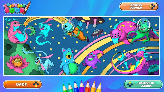 Coloring Book: Adventure Bundle - 90 drawings screenshot 4