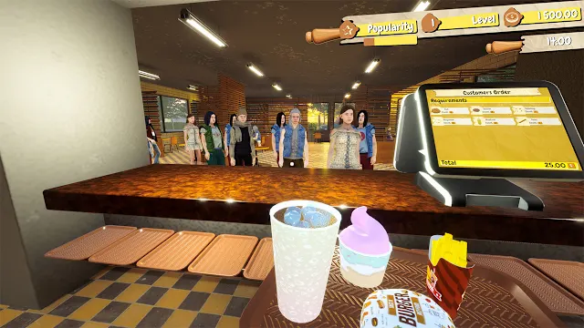 Fast Food 2025 Simulator & MYSIDE REALITY screenshot 1