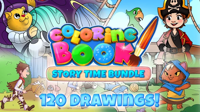 Coloring Book: Story Time Bundle - 120 drawings