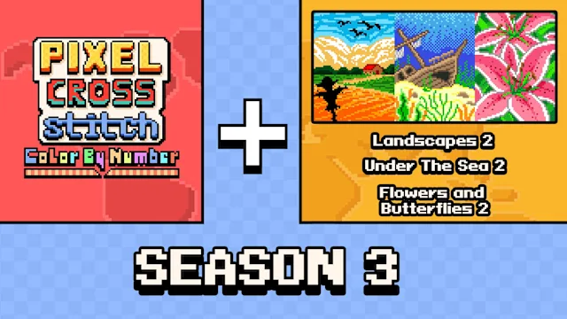 Pixel Cross Stitch Color by Number: Season 3