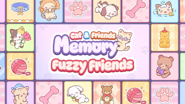 Cat & Friends Memory Fuzzy Friends