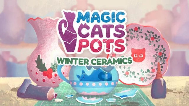 Magic Cats Pots Winter Ceramics