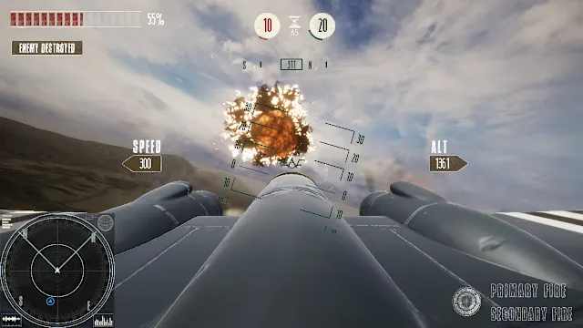 AirJet Fighter Sky Dominators: Aerial Assault & World War II - Airplanes Battle screenshot 3