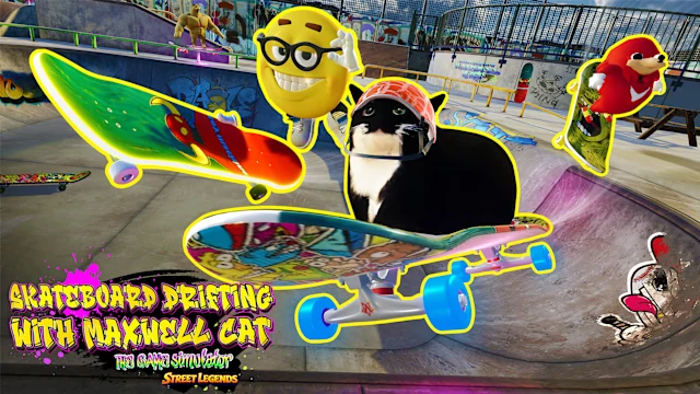 Skateboard Drifting with Maxwell Cat: The Game Simulator – Street Legends