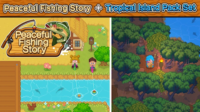 Peaceful Fishing Story + Tropical Island Pack Set