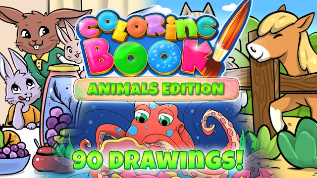 Coloring Book: Animals Edition - 90 drawings