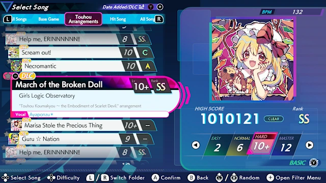 "GROOVE COASTER FUTURE PERFORMERS" + "Touhou Project Arrangements Music Pack" Set screenshot 3