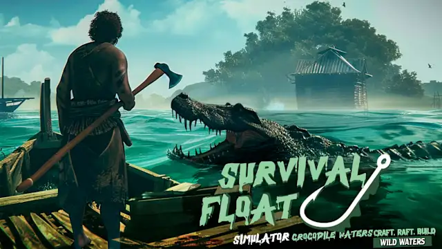 Survival Float Simulator - Crocodile Waters Craft, Raft, Build: Wild Waters