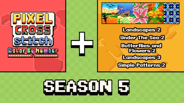 Pixel Cross Stitch Color by Number: Season 5