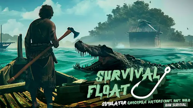 Survival Float Simulator - Crocodile Waters Craft, Raft, Build – Raw Survival