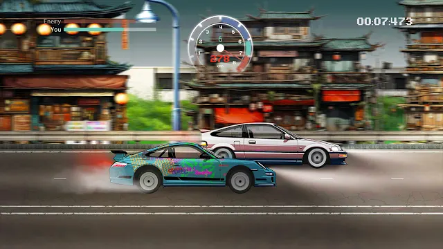 JDM Pixel Street Car Racing: Tokyo Highway screenshot 2