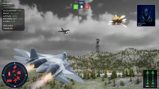 AirJet Fighter : Sky Assault Stealth Warfare Bundle screenshot 1