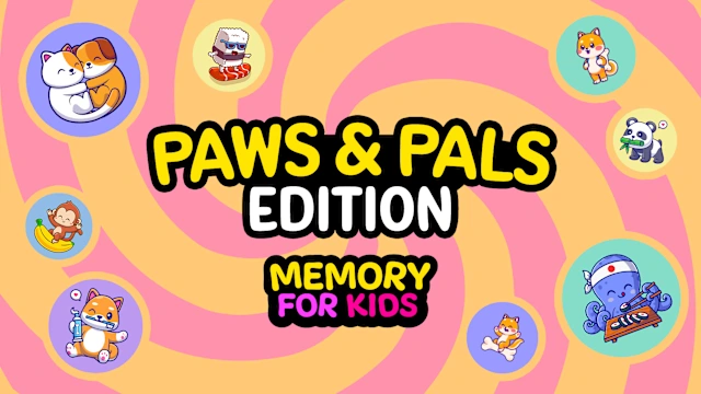 Memory For Kids Paws & Pals Edition