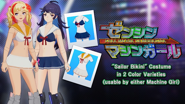 "Sailor Bikini" Costume in 2 Color Varieties (usable by either Machine Girl)