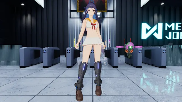 "Sailor Bikini" Costume in 2 Color Varieties (usable by either Machine Girl) screenshot 3