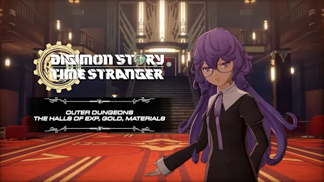 Digimon Story Time Stranger - Outer Dungeons The Halls of EXP, Gold, Materials