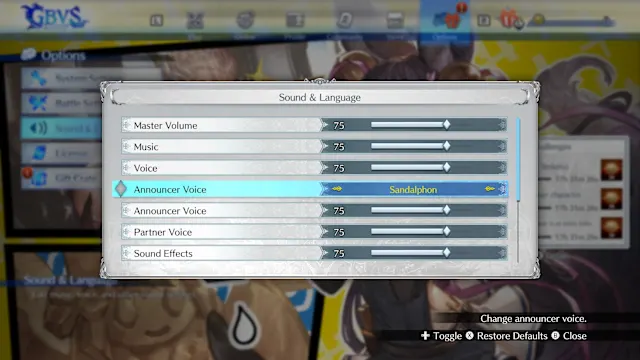 GBVSR - System Voice Set 3 screenshot 1