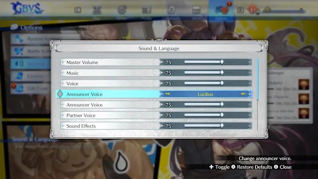 GBVSR - System Voice Set 2 screenshot 1