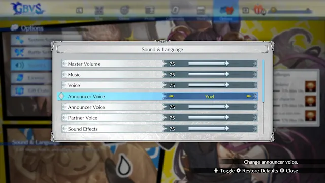 GBVSR - System Voice Set screenshot 1