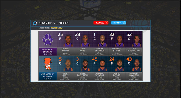 Draft Day Sports: College Basketball 2019 screenshot 1