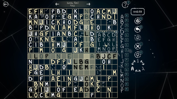 Sudoku 9x16x25 screenshot 2