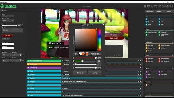 Reebyte : Visual Novel and Interactive App Maker screenshot 1