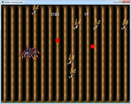 Spider shooting bee screenshot 1