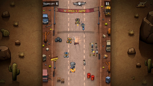 Rude Racers: 2D Combat Racing screenshot 1