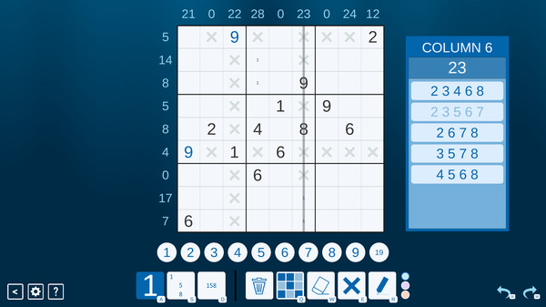 Sandwich Sudoku screenshot 1