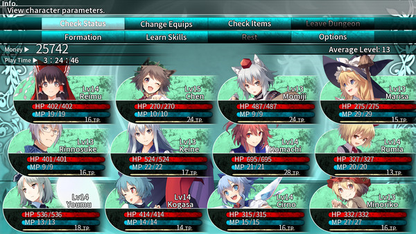 LABYRINTH OF TOUHOU - GENSOKYO AND THE HEAVEN-PIERCING TREE screenshot 3