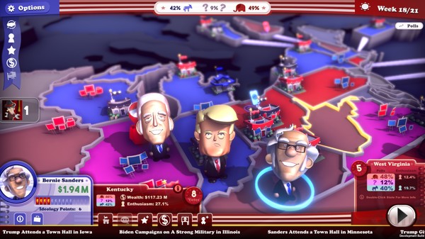 The Political Machine 2020 screenshot 2