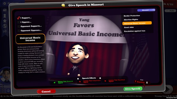 The Political Machine 2020 screenshot 5