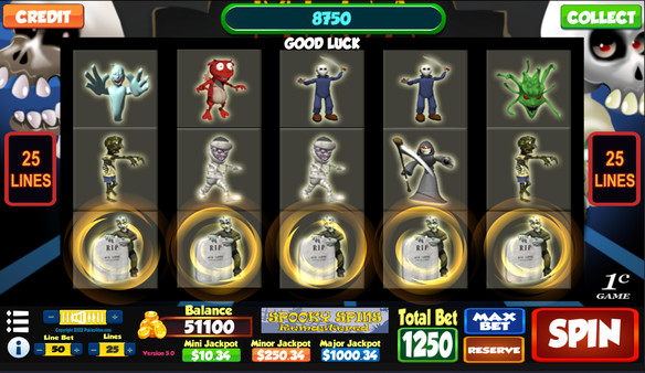 Spooky Spins Remastered - Casino Slot Simulations screenshot 2