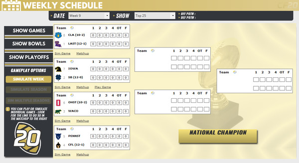 Draft Day Sports: College Football 2020 screenshot 4