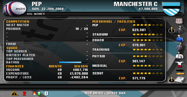 Premier Manager 09 screenshot 1