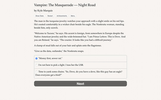Vampire: The Masquerade — Night Road screenshot 1