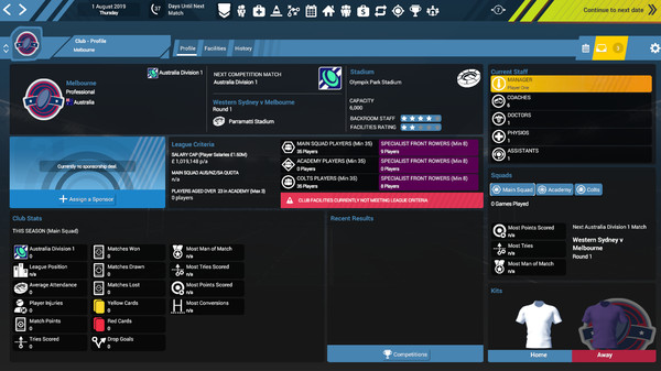 Rugby Union Team Manager 3 screenshot 11