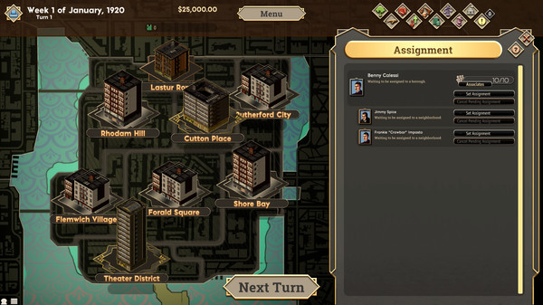 The Commission 1920: Organized Crime Grand Strategy screenshot 2