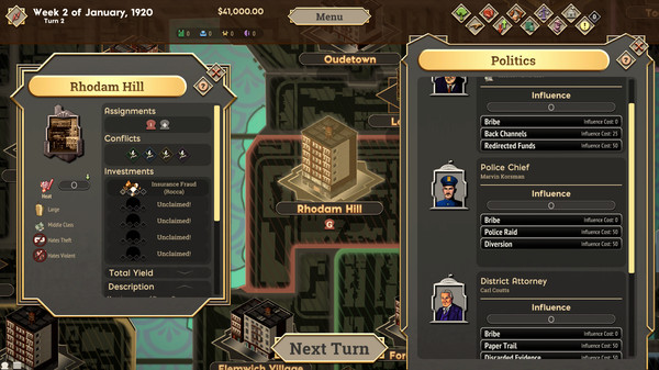 The Commission 1920: Organized Crime Grand Strategy screenshot 6