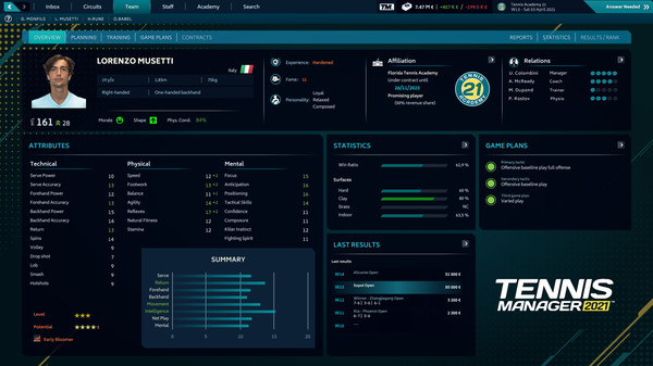 Tennis Manager 2021 screenshot 1