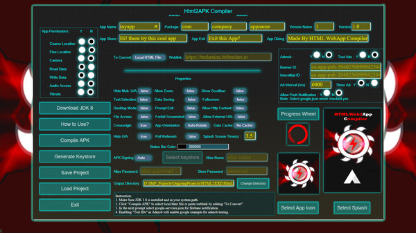 HTML 2 APK Compiler screenshot 2