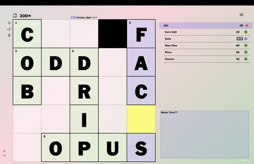 CrossAbout: Crosswords in Reverse (300★) screenshot 1