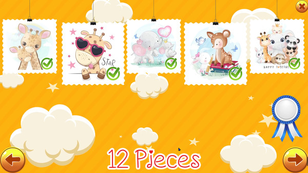 Cute animal jigsaw puzzle screenshot 1