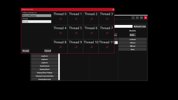 PACT - Process Affinity Control Tool screenshot 3