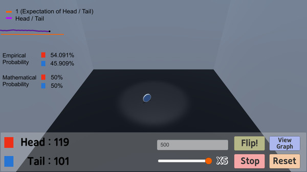 Coin Flipping Simulator for Probability and Statistics screenshot 4