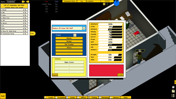 Comic Company Manager screenshot 1