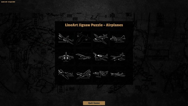 LineArt Jigsaw Puzzle - Airplanes screenshot 1