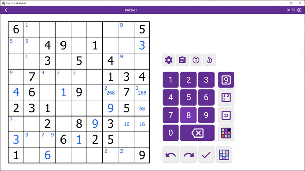 Sven's SudokuPad screenshot 8